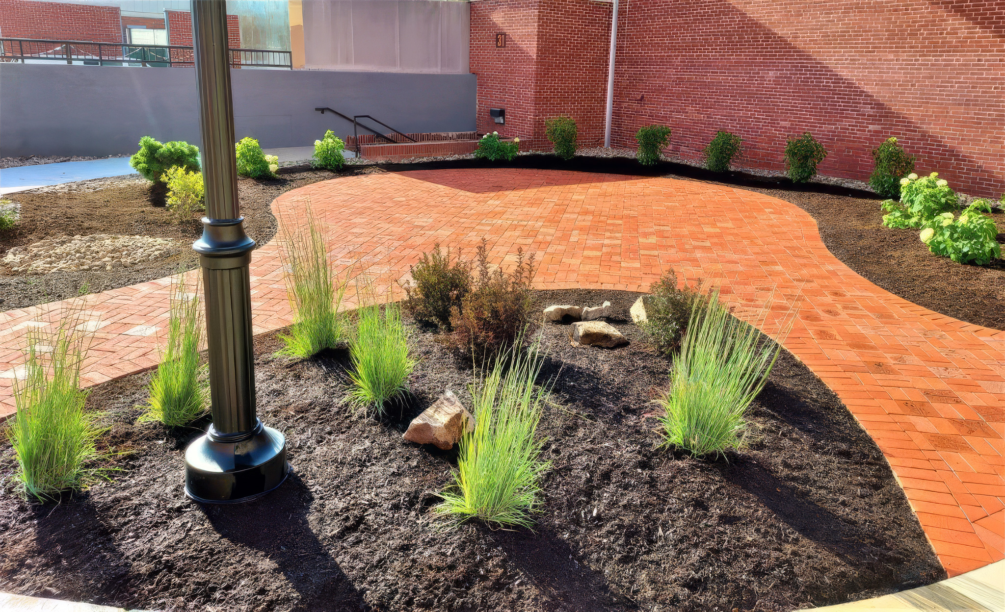 Professional lawn mowing and yard striping.